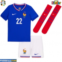 Frankreich Theo Hernandez #22 Heimtrikotsatz Kinder EM 2024 Kurzarm (+ Kurze Hosen)